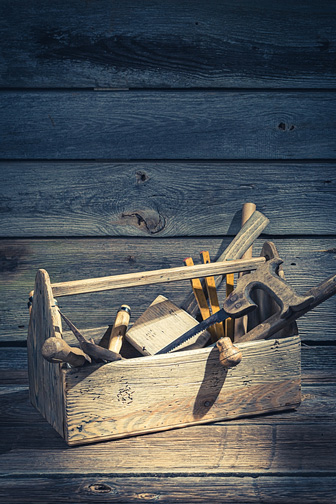 Vintage Wooden Tool Box